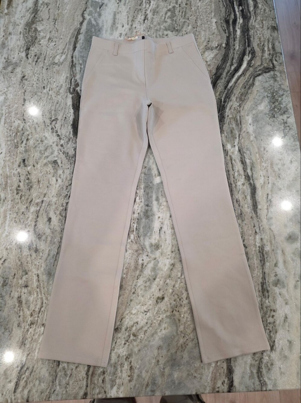Quince Straight Leg Pants in Light Beige NWT